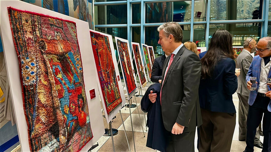 В ООН организована выставка азербайджанских ковров, получивших вторую жизнь