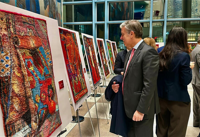 В ООН организована выставка азербайджанских ковров, получивших вторую жизнь