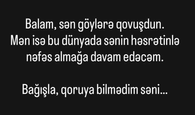 “Bağışla, qoruya bilmədim səni...”