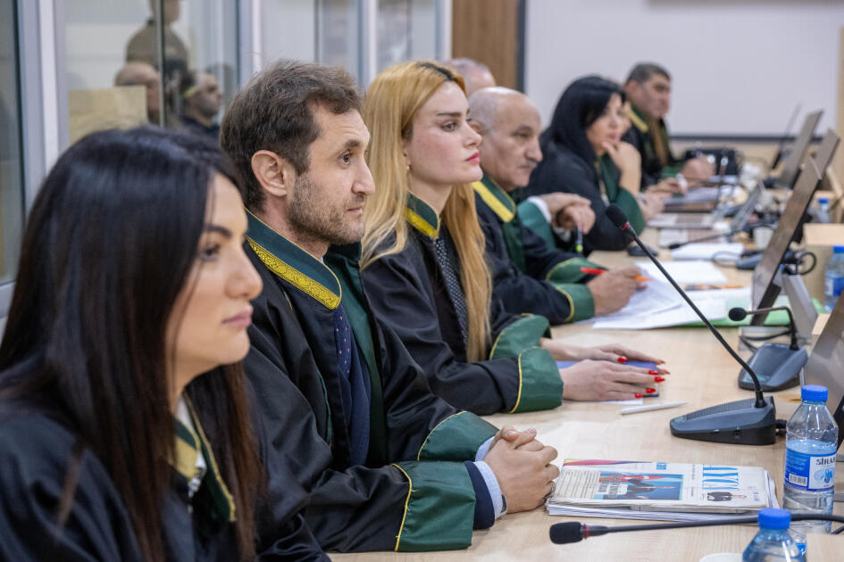 Ermənistan vətəndaşlarının məhkəməsində 6 təqsirləndirilən şəxsin vəkili müdafiə çıxışı edib