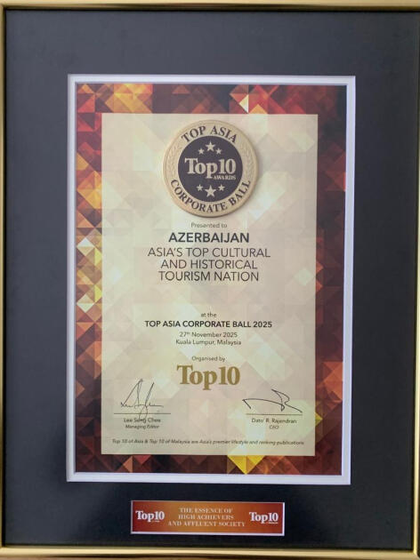 Азербайджан признан лучшей страной культурно-исторического туризма