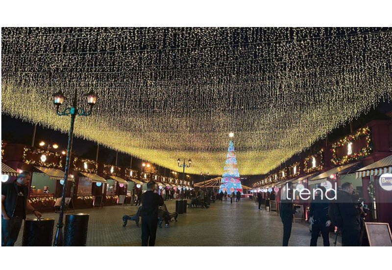 Bakı bulvarında Yeni il yarmarkasına xüsusi hazırlıq görüb, buz meydançası yaradılıb