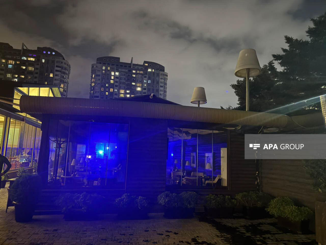 Пожар в ресторане в Баку