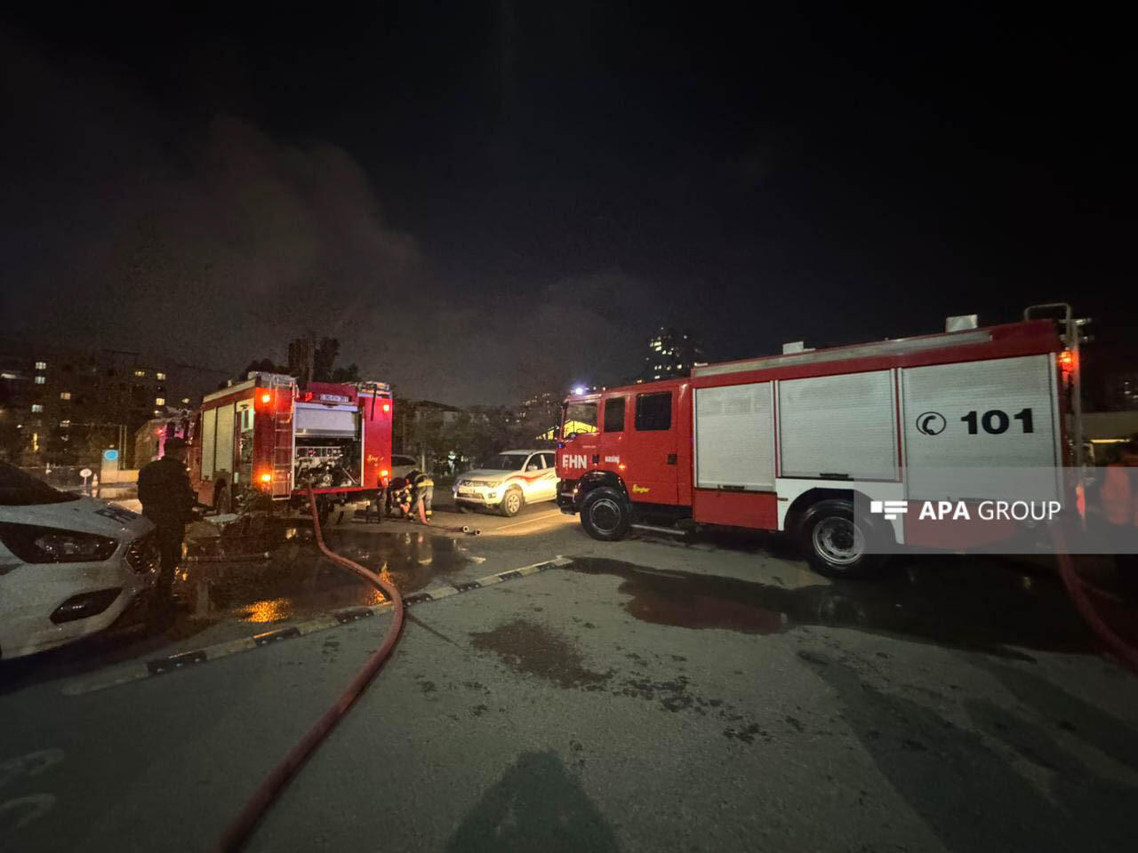 Пожар в ресторане в Баку