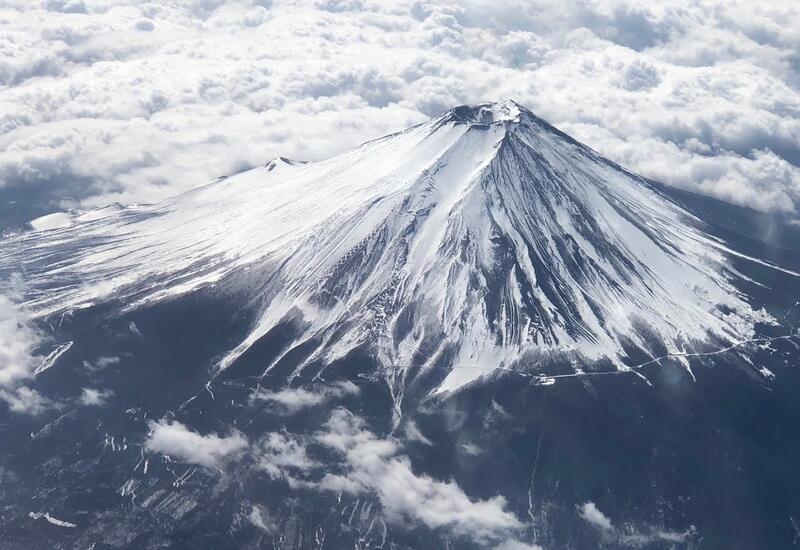 Удивительный вид на гору Фудзи