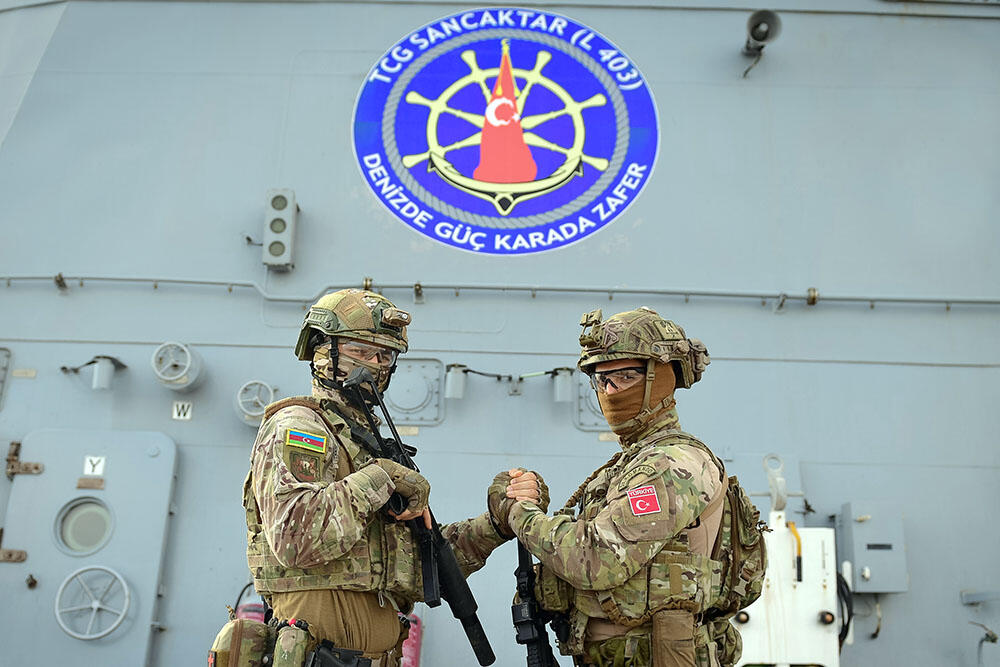 Азербайджанские военнослужащие на учениях "Восточное Средиземноморье-2025"