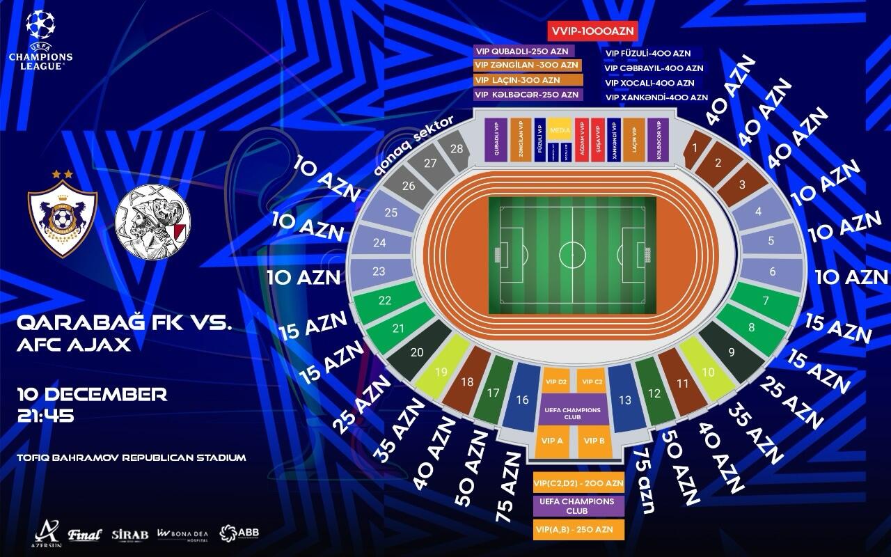 "Qarabağ" - "Ayaks" oyununun biletləri satışa çıxarılıb