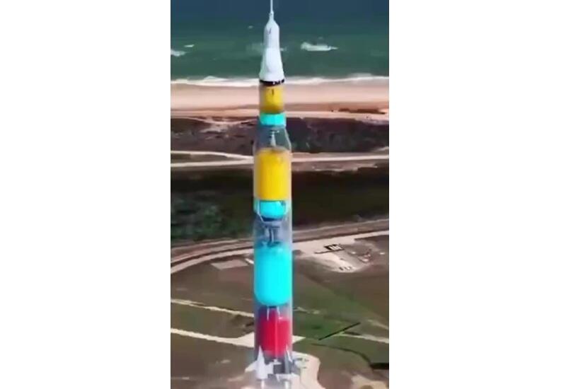 Анимация показала использование топлива ракетой