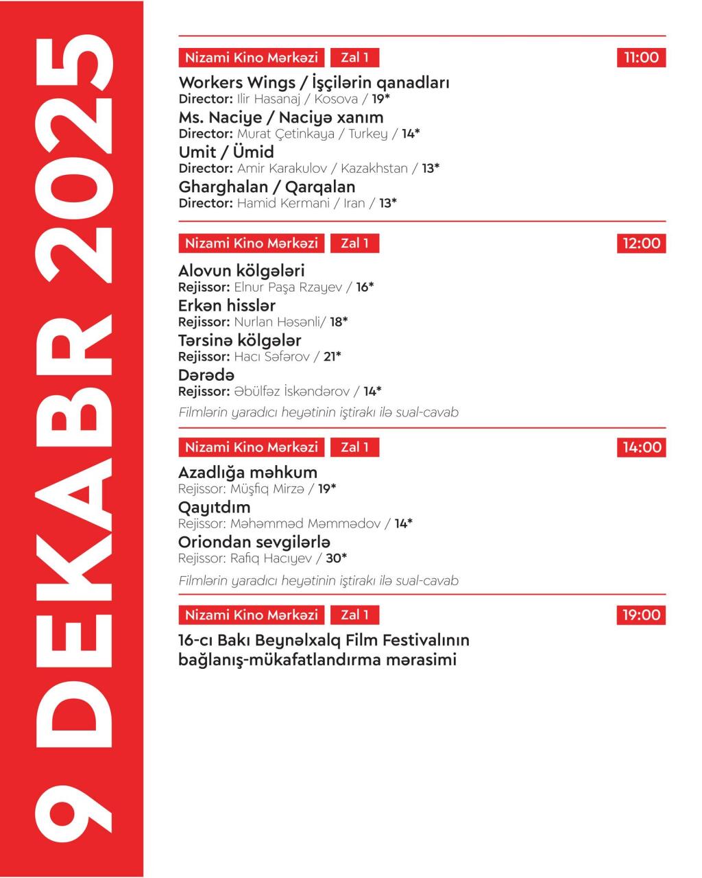 В Баку стартует 16-й Международный кинофестиваль: 34 страны, 78 фильмов