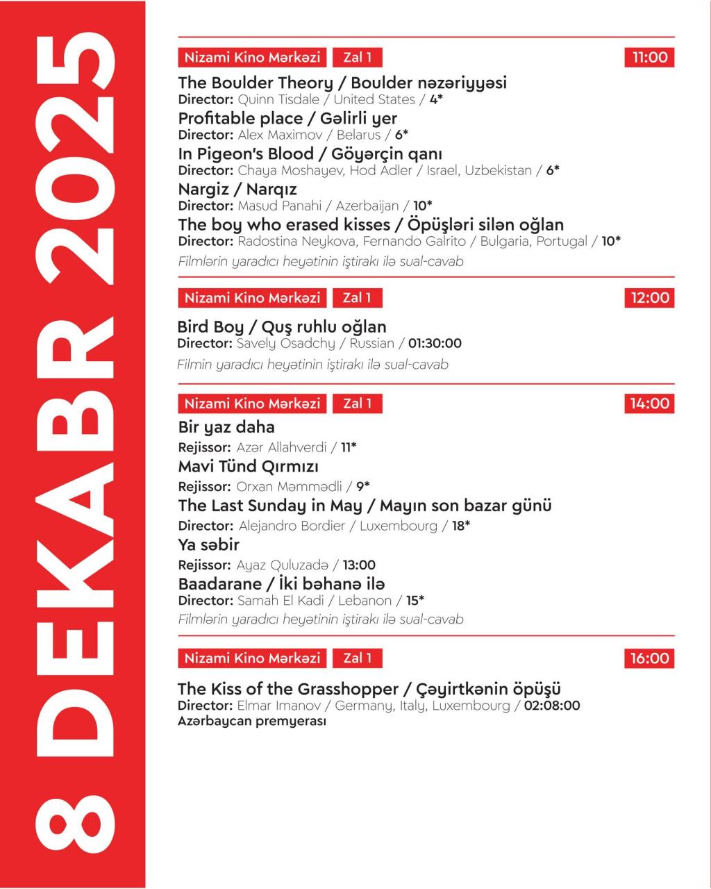 В Баку стартует 16-й Международный кинофестиваль: 34 страны, 78 фильмов