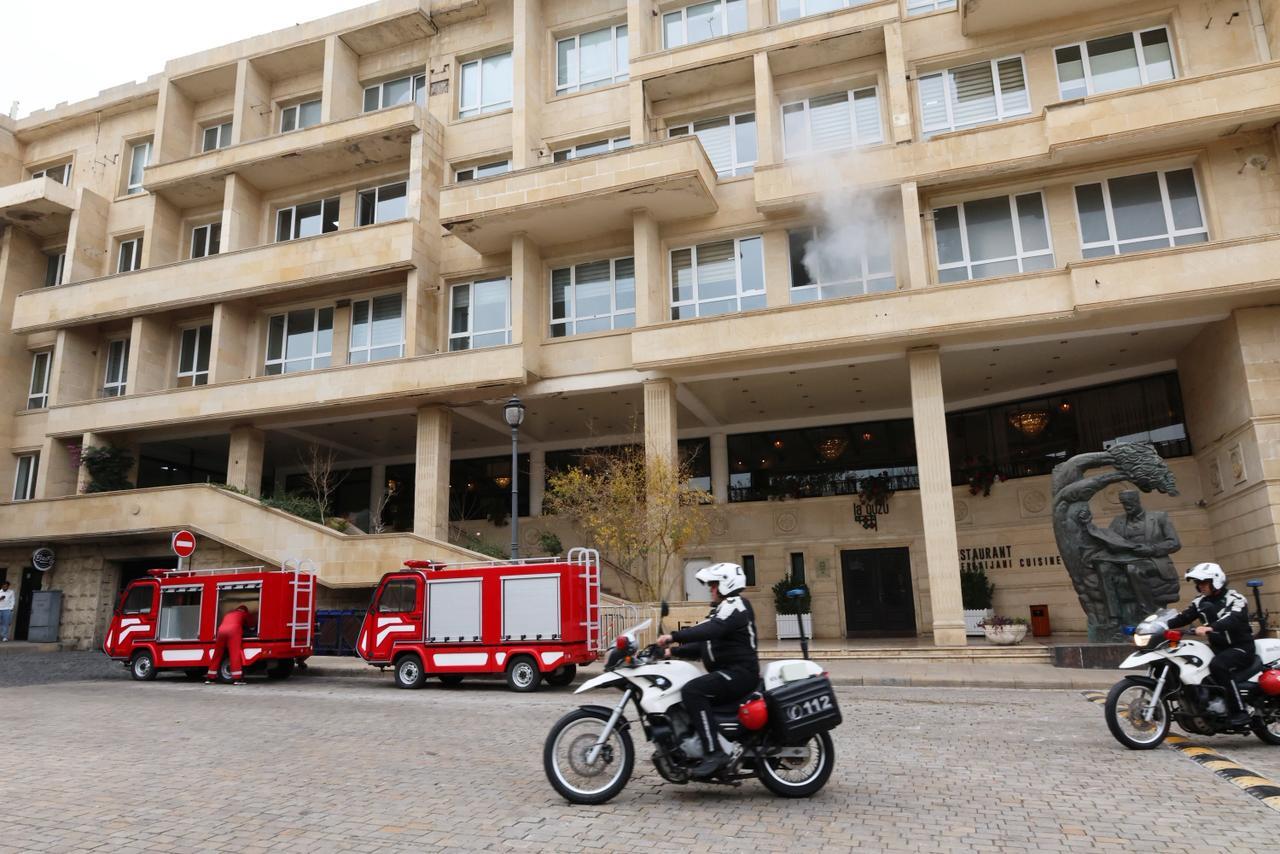 İçərişəhərdə simulyasiyalı təxliyə təlimi keçirilib