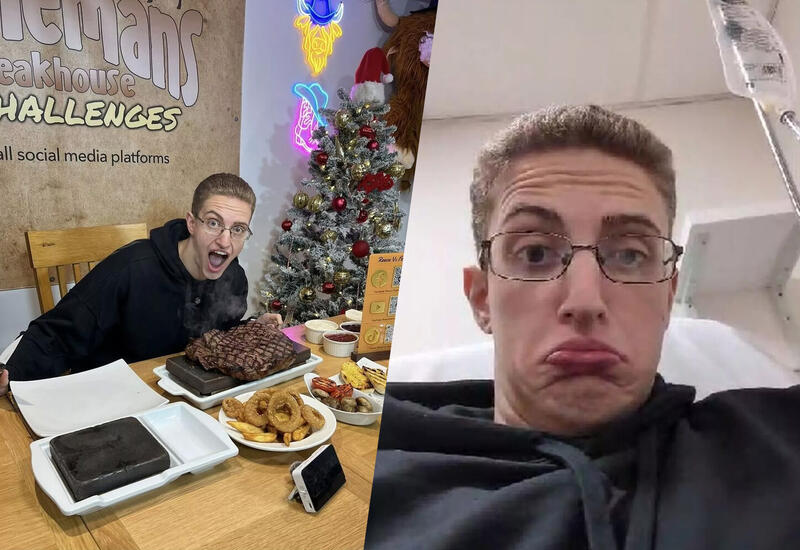 Британец съел 38 порций наггетсов, 2 кг рыбы и 2 кг мяса и попал в больницу