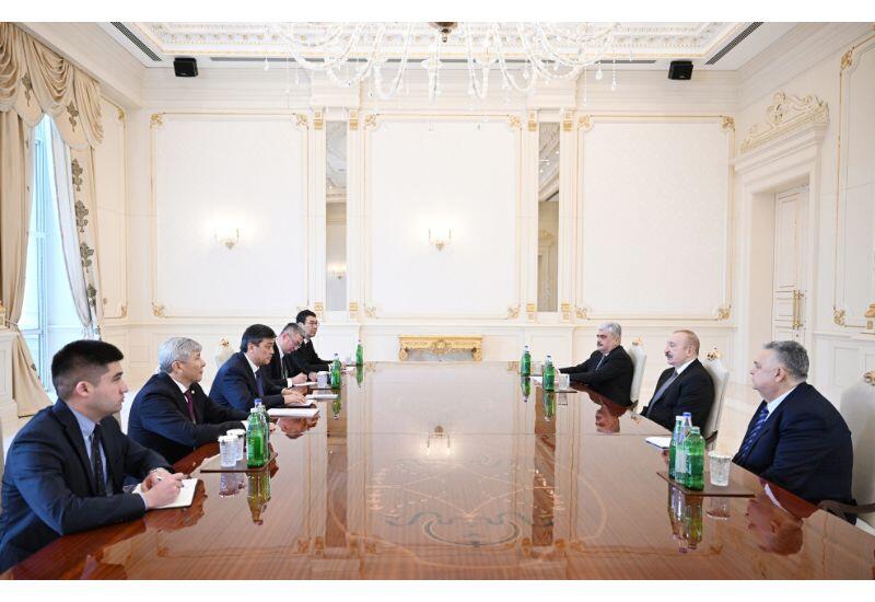 Prezident İlham Əliyev Qırğızıstan nümayəndə heyətini qəbul edib