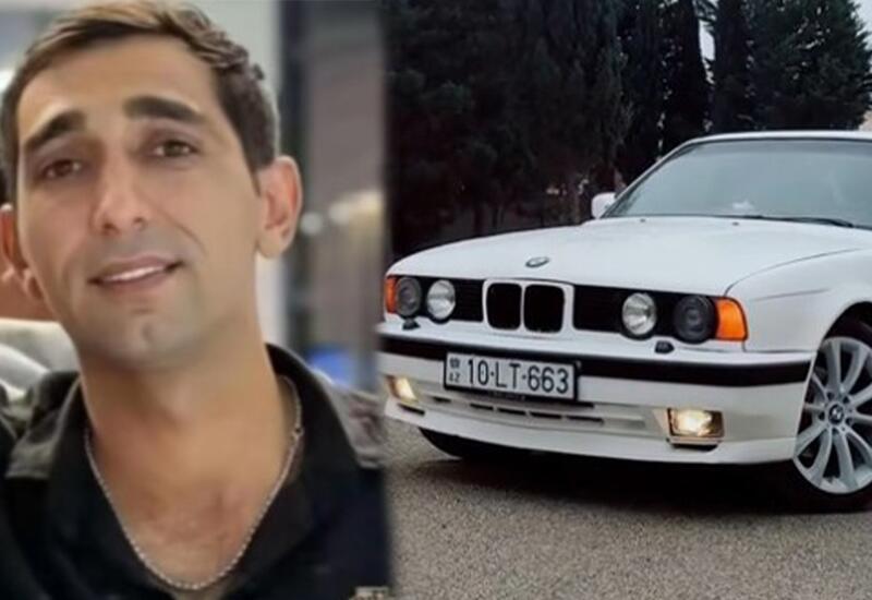 Masazırda yanaraq ölən sürücünün və avtomobilinin görüntüləri