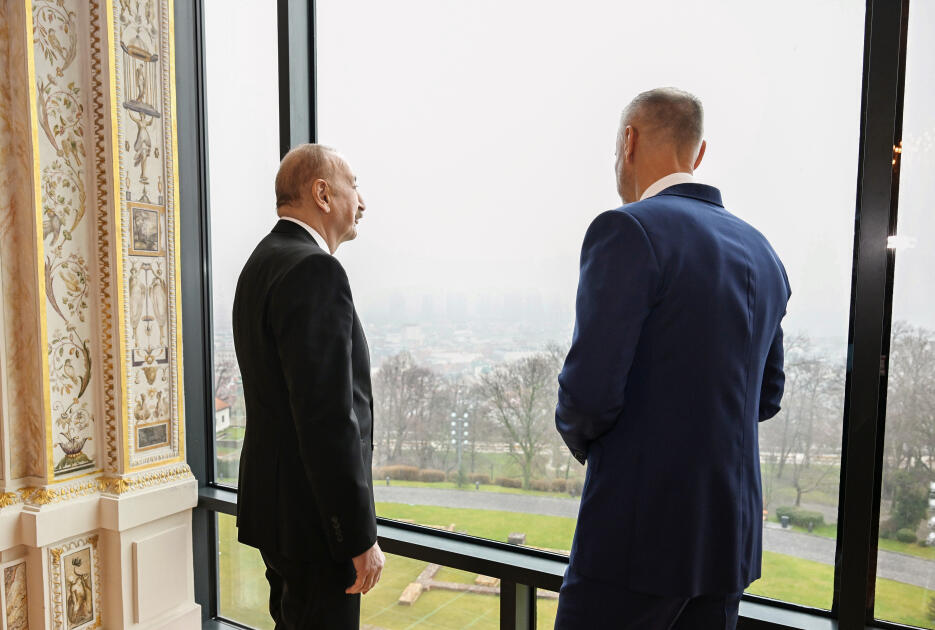 Состоялись встречи Президента Ильхама Алиева с председателем Национального совета Словакии в формате один на один и расширенном составе