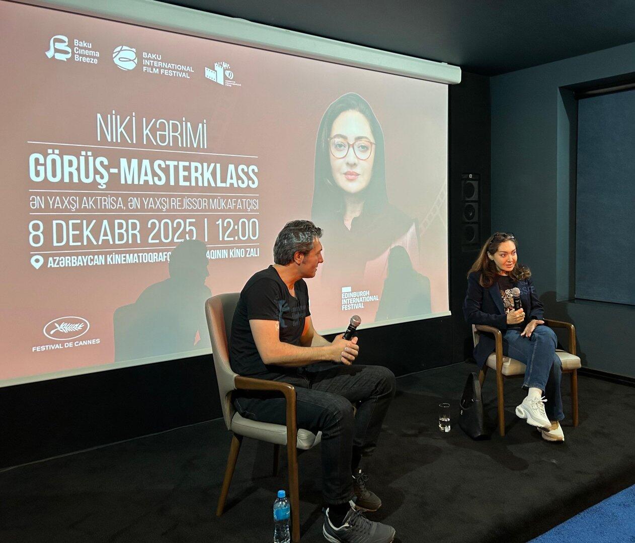Знаменитая иранская актриса и режиссёр Ники Керими поделилась опытом с молодыми режиссёрами в Баку