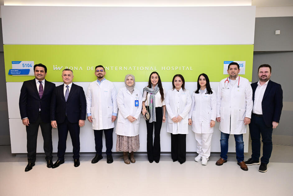 Heydər Əliyev Fondunun vitse-prezidenti Leyla Əliyeva Liv Bona Dea Hospitalında Sümük iliyi nəqli mərkəzinin açılış mərasimində iştirak edib