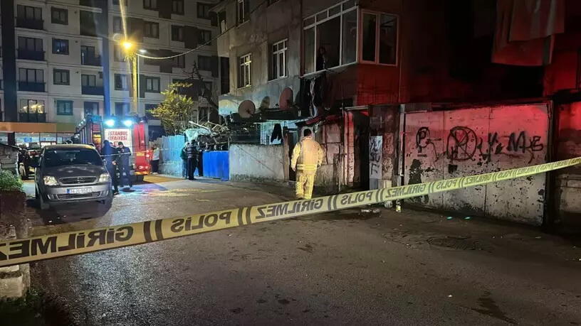 Крупный пожар в Стамбуле,