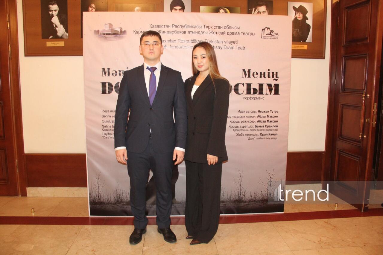 В Азербайджанском русском драмтеатре прошли первые гастроли Жетысайского драмтеатра со спектаклем "Мой друг"