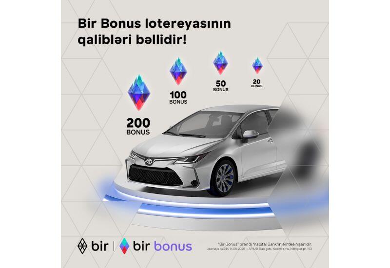 Определены победители лотереи Bir Bonus
