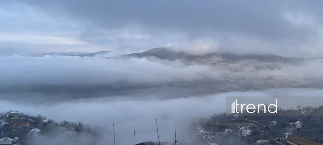 В Лачине идет снег