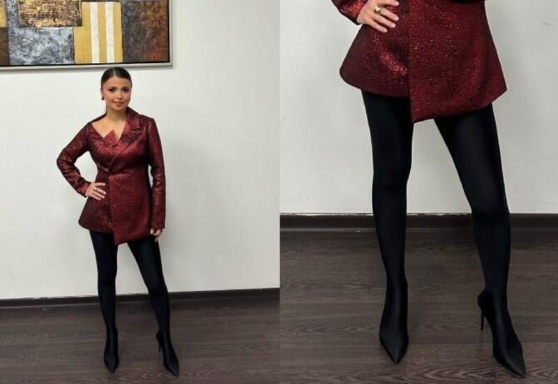 Севда Яхьяева в вирусных сапогах за тысячи манатов