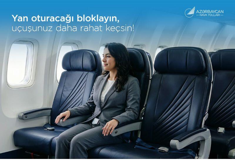 AZAL делает путешествия комфортнее: пассажиры теперь могут заблокировать дополнительное место рядом с собой