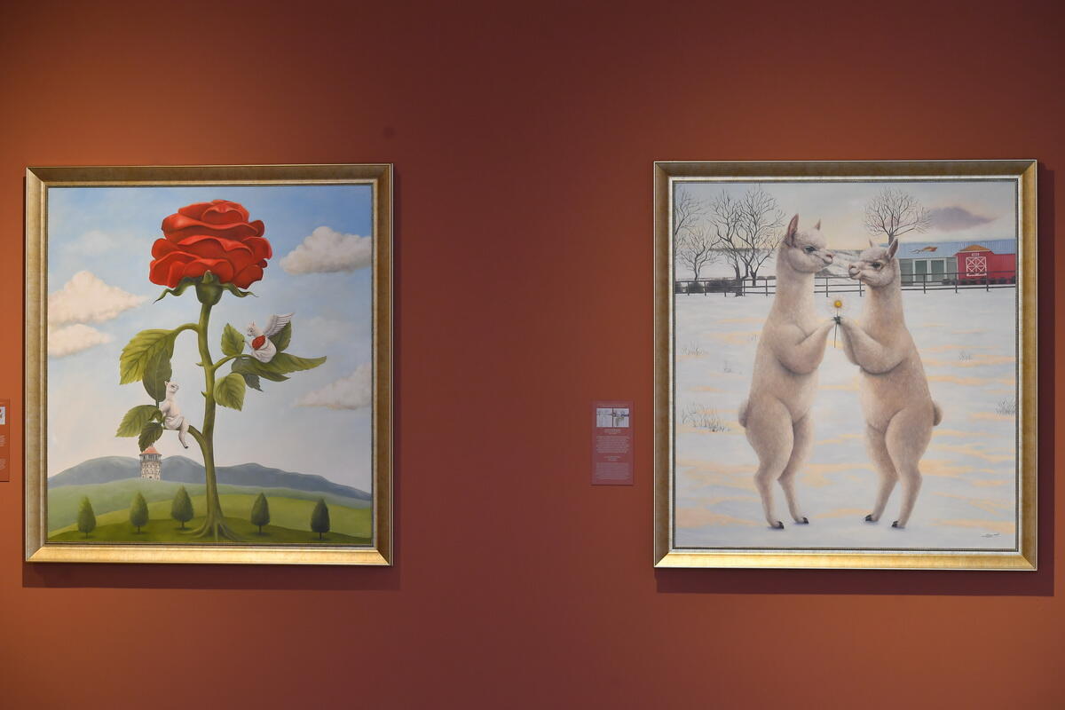 Perulu rəssam Sol Alexonun alpakaları Bakıda Heydər Əliyev Mərkəzində