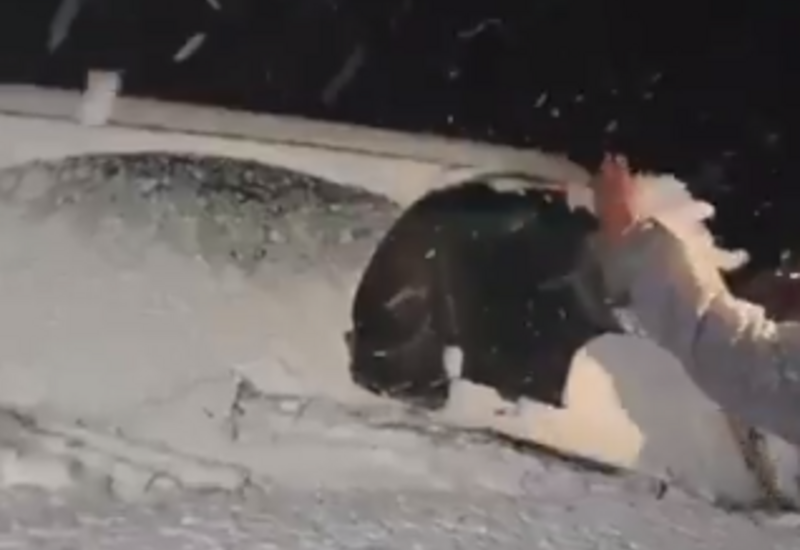 Снег добрался до Саудовской Аравии