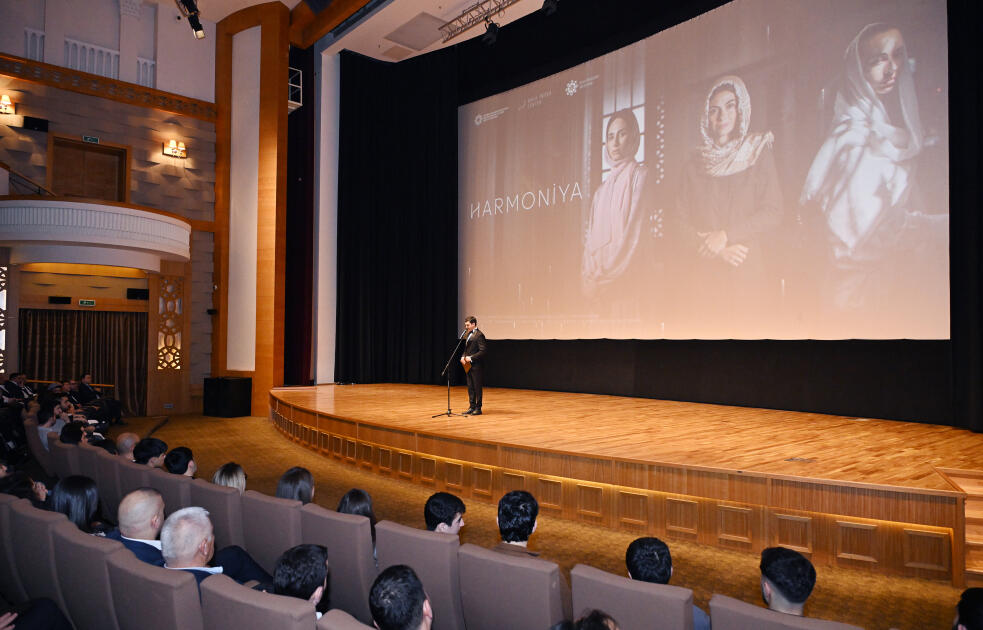 Bakı Media Mərkəzinin rəhbəri Arzu Əliyeva “Harmoniya” sənədli filminin təqdimatında iştirak edib
