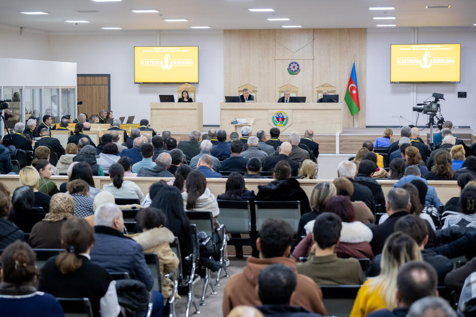 Ermənistan vətəndaşlarının məhkəməsi təqsirləndirilən şəxslərin son söz çıxışları ilə davam etdirilib