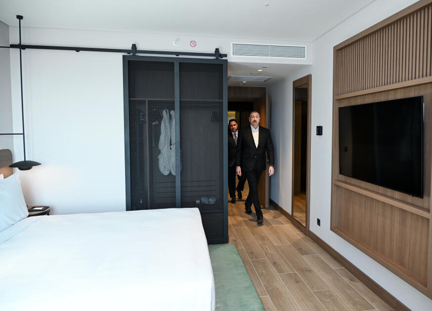 Президент Ильхам Алиев принял участие в открытии отеля Hilton Garden Inn Agdam