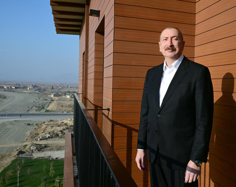 Президент Ильхам Алиев принял участие в открытии отеля Hilton Garden Inn Agdam