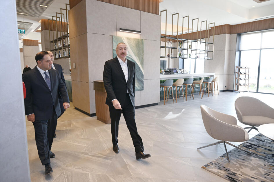 Президент Ильхам Алиев принял участие в открытии отеля Hilton Garden Inn Agdam