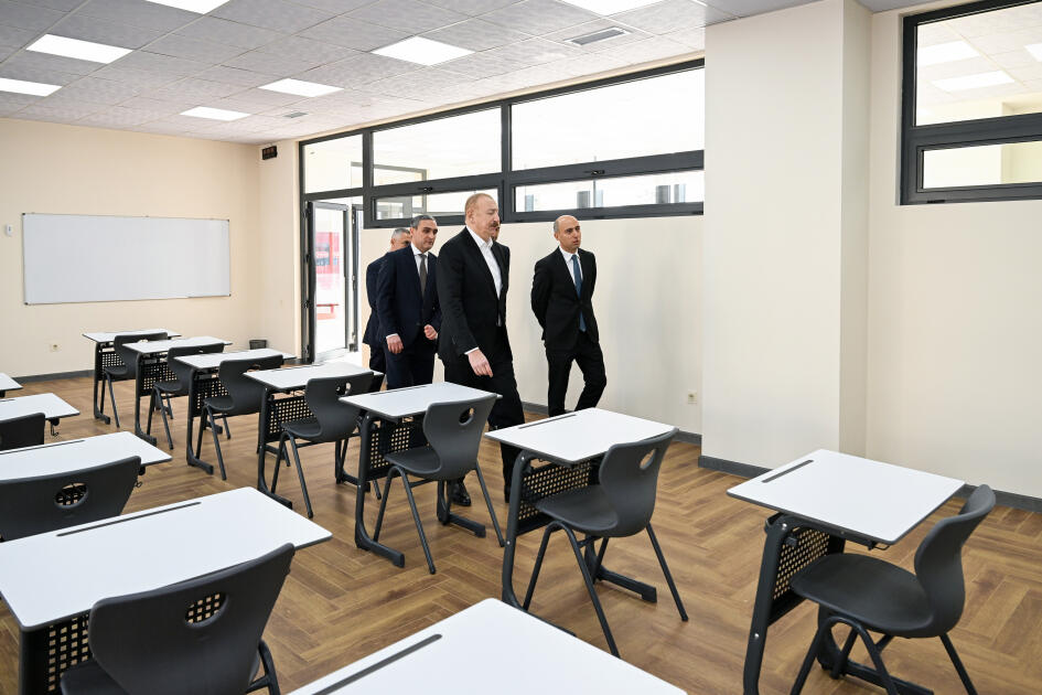 Prezident İlham Əliyev Qarabağ Universitetinin Biznes və iqtisadiyyat fakültəsinin binasının açılışında iştirak edib
