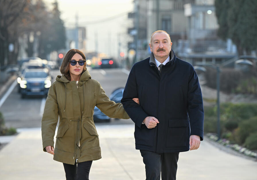 Президент Ильхам Алиев и Первая леди Мехрибан Алиева приняли участие в открытии Парка Победы в Ханкенди