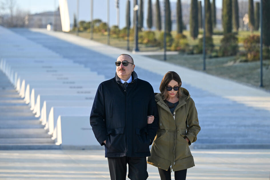 Президент Ильхам Алиев и Первая леди Мехрибан Алиева приняли участие в открытии Парка Победы в Ханкенди