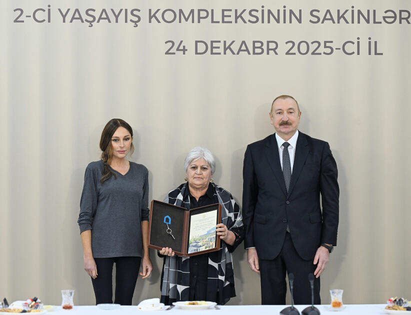 Prezident İlham Əliyev və Birinci xanım Mehriban Əliyeva Ağdamda 2-ci yaşayış kompleksinin açılışında iştirak edib və sakinlərlə görüşüblər