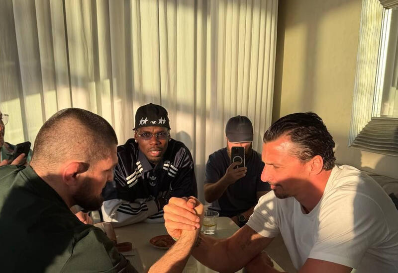 Хабиб Нурмагомедов и Златан Ибрагимович сошлись в армрестлинге