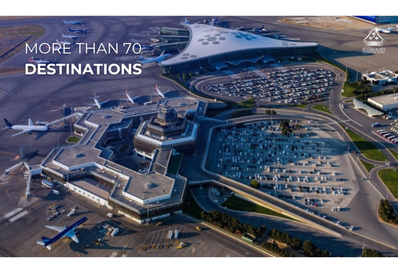 В зимний сезон Международный аэропорт Гейдар Алиев обслуживает свыше 70 направлений