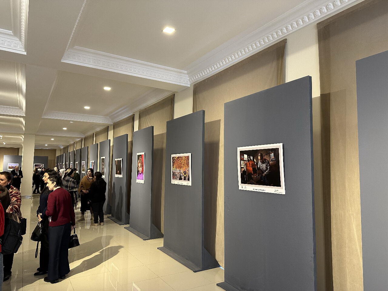 В Гянджинской государственной филармонии открылась выставка "Цвета солидарности"