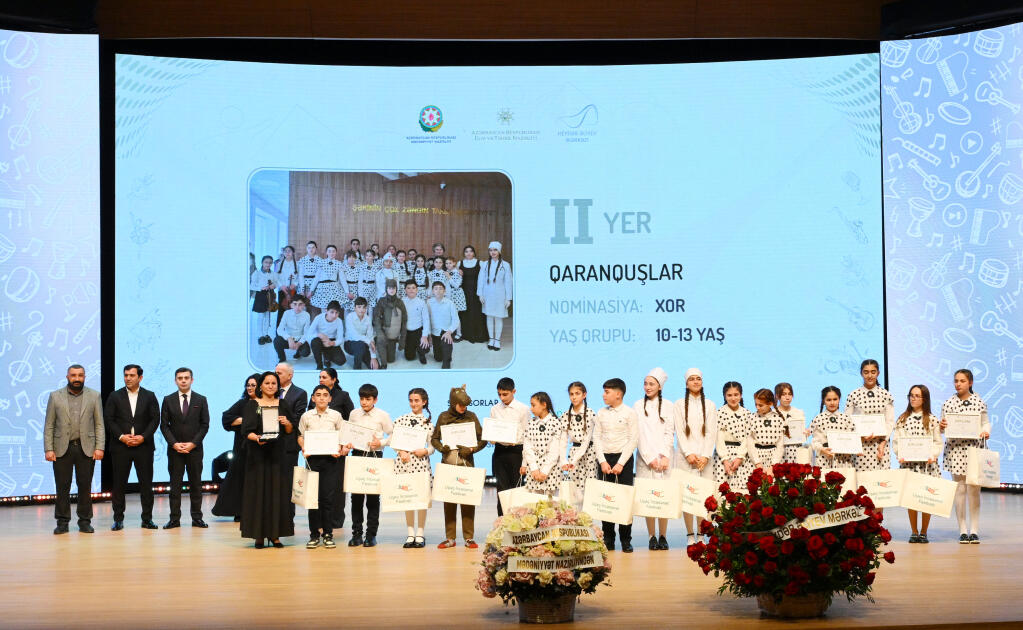 Leyla Əliyeva və Alena Əliyeva Uşaq İncəsənət Festivalının yekun mükafatlandırma mərasimində iştirak ediblər