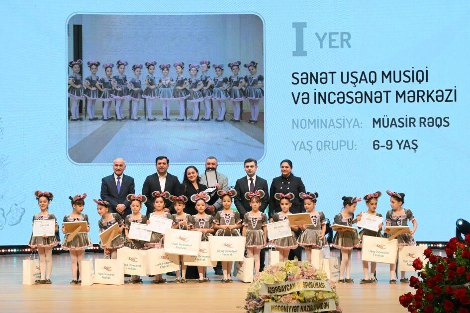 Leyla Əliyeva və Alena Əliyeva Uşaq İncəsənət Festivalının yekun mükafatlandırma mərasimində iştirak ediblər