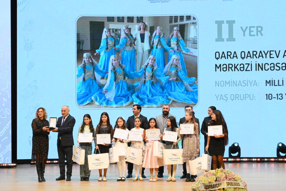 Leyla Əliyeva və Alena Əliyeva Uşaq İncəsənət Festivalının yekun mükafatlandırma mərasimində iştirak ediblər