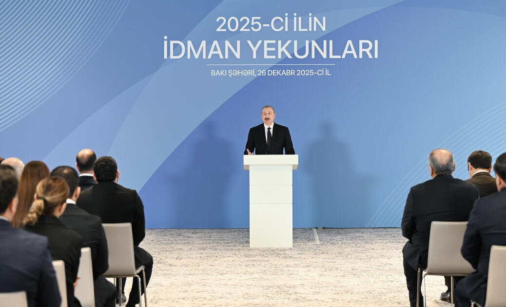 Prezident İlham Əliyev 2025-ci ilin idman yekunlarına həsr olunan mərasimdə iştirak edib