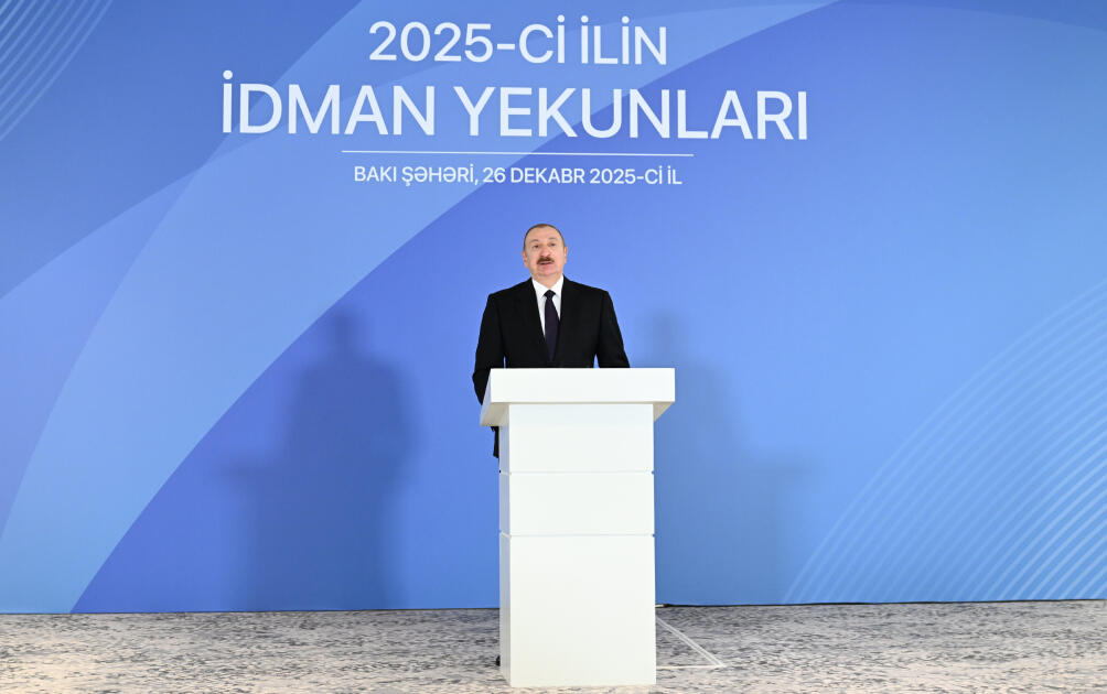 Prezident İlham Əliyev 2025-ci ilin idman yekunlarına həsr olunan mərasimdə iştirak edib