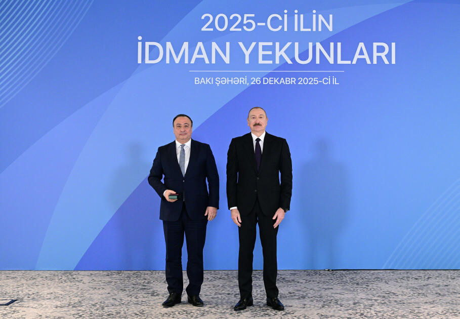 Prezident İlham Əliyev 2025-ci ilin idman yekunlarına həsr olunan mərasimdə iştirak edib