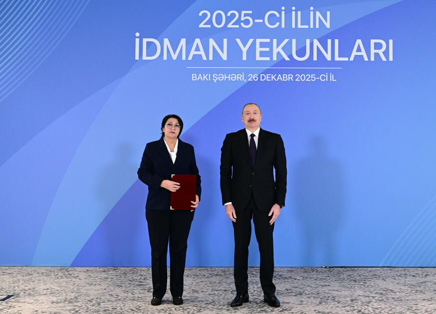 Prezident İlham Əliyev 2025-ci ilin idman yekunlarına həsr olunan mərasimdə iştirak edib