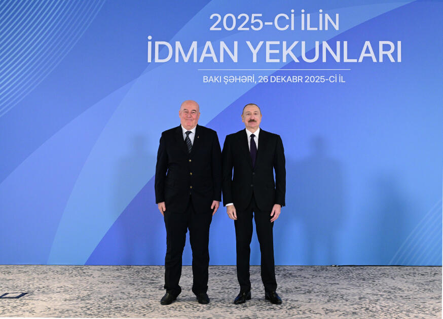 Prezident İlham Əliyev 2025-ci ilin idman yekunlarına həsr olunan mərasimdə iştirak edib