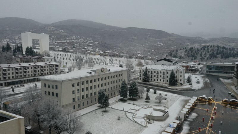 В Ханкенди выпал первый снег